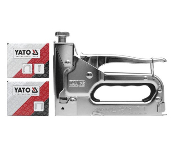 Степлер Yato з регулятором для скоб та цвяхів 6-14х10.6х1.2мм (YT-7000) фото №1