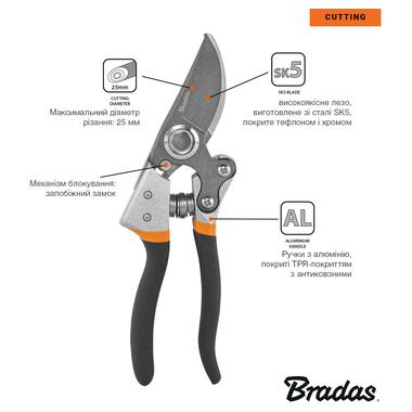Секатор Bradas KT-V1050 сталь SK5 фото №3