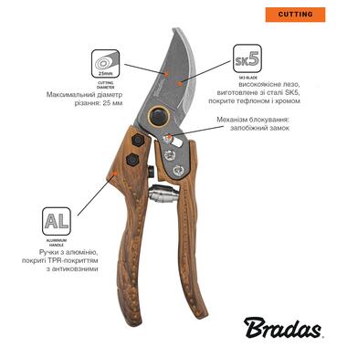 Секатор Bradas KT-V1081 сталь SK5 фото №3