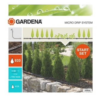 Набор микрокапельного полива Gardena для рядных растений (13011-20.000.00) фото №1