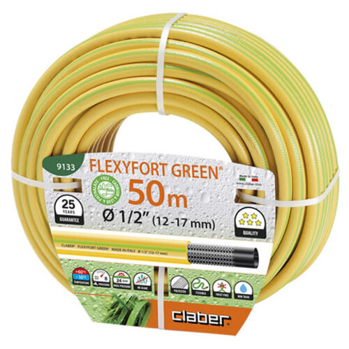 Шланг для поливу Claber Flexyfort Green 9133 50 м 1/2 жовтий фото №2