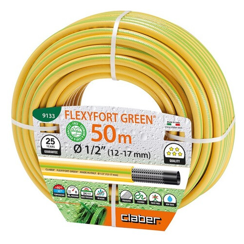 Шланг для поливу Claber Flexyfort Green 9133, 50 м 1/2 жовтий фото №1