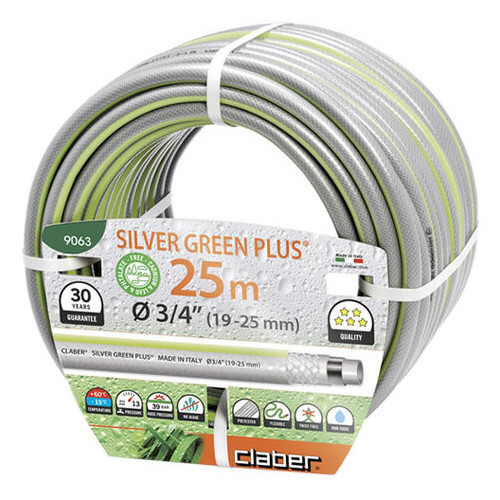 Шланг для поливу Claber Silver Green Plus 9063 25 м 3/4 сірий фото №1