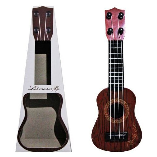 Іграшкова пластикова гітара коричнева (S-B11) фото №1