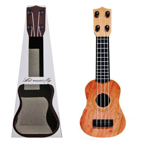 Іграшкова пластикова гітара світло-коричнева (S-B11) фото №1