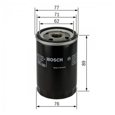 Фільтр масляний двигуна Bosch ГАЗ 3110 двигун TOYOTA (0986452044) фото №5