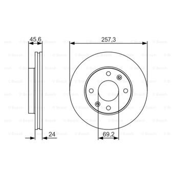 Гальмівний диск Bosch 0 986 479 S03 фото №5
