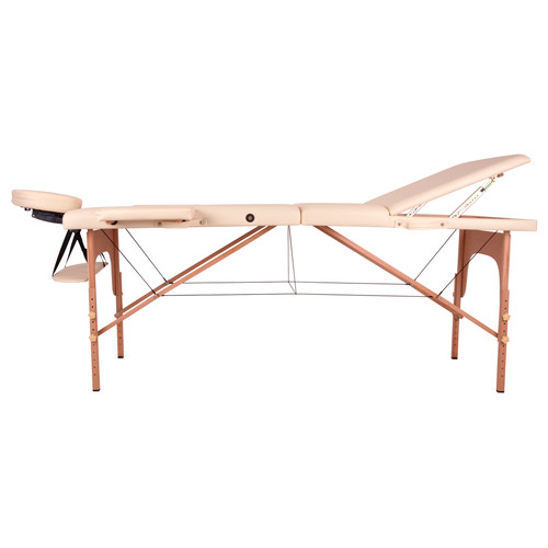 Масажний стіл inSPORTline Japane 3-Piece Wooden - кремово-жовтий (9408-1) фото №2