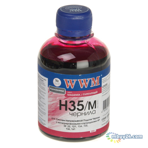 Чорнило водорозчинні для СНПЧ WWM HP №22 / 134/121 200г Magenta (H35 / M) (G225741) фото №1