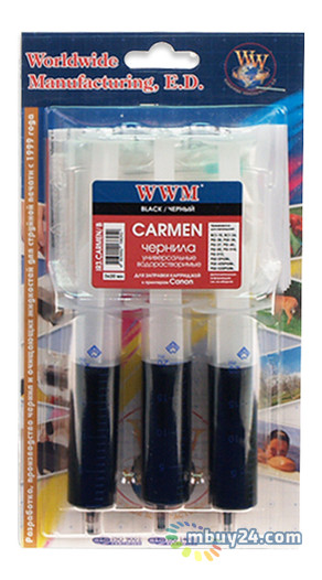 Заправний набір WWM Carmen для Canon (3 x 20мл) Black (IR3.CARMEN/B) фото №1
