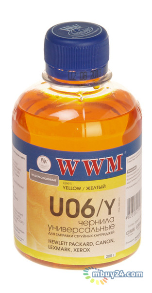 Чорнило WWM Universal для Canon/Lexmark/Xerox(Yellow) (U06/Y) 200г фото №1