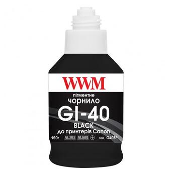 Чорнило WWM GI-40 Canon G5040/G6040 190г Black Пігментні (G40BP) фото №2