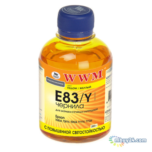 Чорнило WWM для Epson R270 / P50 / R290 / RX615 / T50 / TX650 Yellow 200г (E83 / Y) фото №1