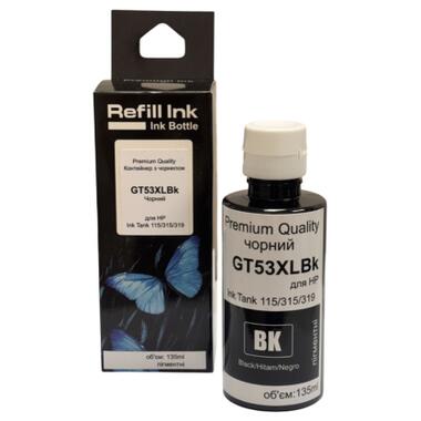 Чернила Premium Quality HP GT53XLBk 135 ml, Jet Ink Tank 115/315/319 (70265159) фото №1