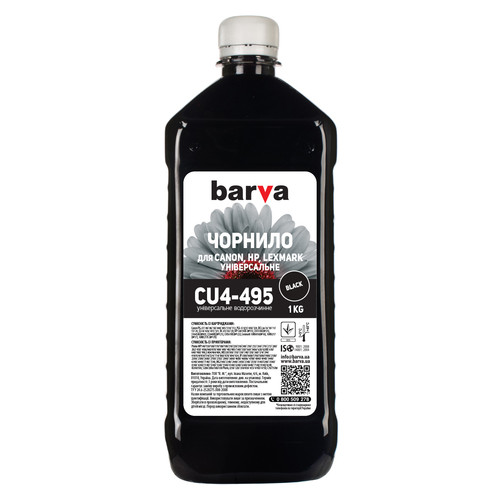 Чорнило Barva CANON/HP/Lexmark Універсальний №4 BLACK 1 кг (CU4-495) фото №1