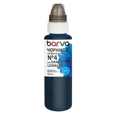 Чернила Barva Canon/HP/Lexmark 4 100 мл, unsversal, cyan (CU4-472e) фото №1