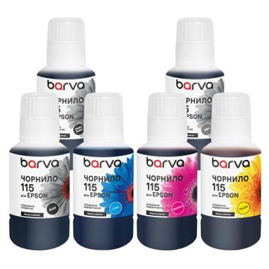 Чернила Barva Epson 115 6x140 мл, secial OneKey, PB/C/M/Y/GY+pigmented BK (E115-140-MP) фото №1