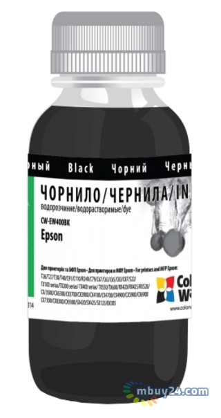Черніла ColorWay Epson T26 / C91 100мл Чорний EW400Bk (CW-EW400BK01) фото №1