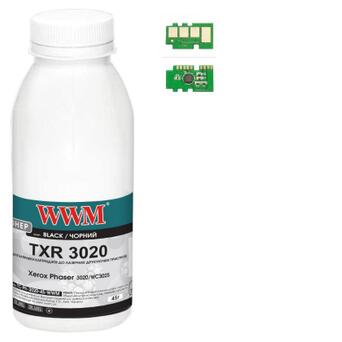 Тонер чіп WWM Xerox Phaser 3020/WC3025 пляшка 45г Black (TC-Ph-3020-45-WWM) фото №1