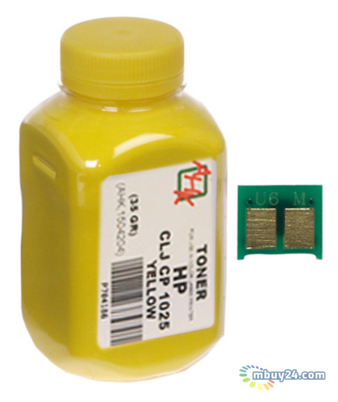 Тонер   чип АНК (1500128) для HP CLJ CP1025 Yellow (35082) фото №1