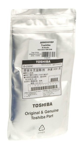 Девелопер Toshiba E-Studio 163/203/166/206 (АНК, 110200) Type D2320 (500g/Bottle/Black) фото №1