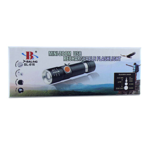 Тактичний ліхтарик на акумуляторі USB Police BL-616-T6 (77700822) фото №4