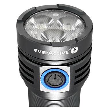 Фонарик everActive FL-3300R Luminator, 3xOsram P9 LED, 26650/4000mAh, 3300Lm, 30W, USB-C, IPX4, 5 режимов, Gift Box фото №2