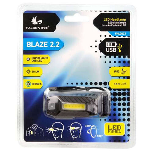 Ліхтар налобний Falcon Eye Blaze 2.2 (60 Lm) USB Rechargeable (FHL0023) фото №2