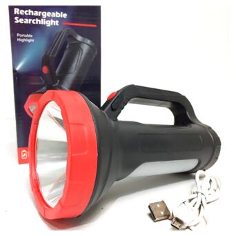 Ліхтар пошуковий (прожектор) XPRo Rechargeable Search Light Portable Highlight 50W із USB зарядкою чорний (Rechargeable_Search_411) фото №4