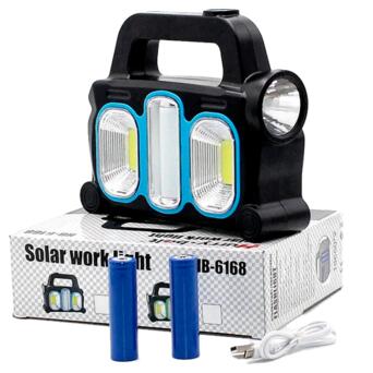 Ліхтар світлодіодний ручний на сонячній батареї з акумулятором для дому та кемпінгу XPRo LED OR-6168 1200 mAh чорний (24384-6168X_712) фото №7