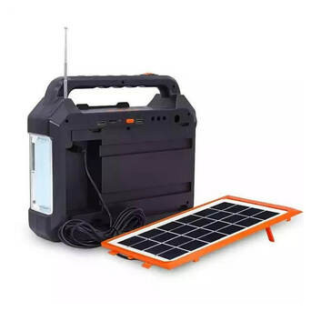 Ліхтар на сонячній батареї PowerBank EP-0198 - радіо-bluetooth 9V 3W 3 лампочки XPRO Чорний (MER-15360_1162) фото №4