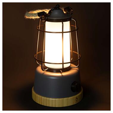 Фонарь Bo-Camp Harlington Rechargable Dimming 370 Lumen Bamboo-Grey (5818921) (DAS303872) фото №9