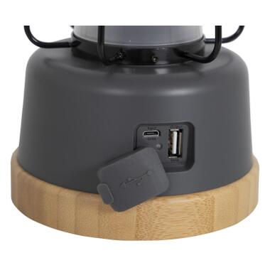 Фонарь Bo-Camp Harlington Rechargable Dimming 370 Lumen Bamboo-Grey (5818921) (DAS303872) фото №8
