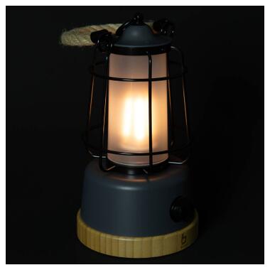 Фонарь Bo-Camp Harlington Rechargable Dimming 370 Lumen Bamboo-Grey (5818921) (DAS303872) фото №11