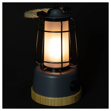 Фонарь Bo-Camp Harlington Rechargable Dimming 370 Lumen Bamboo-Grey (5818921) (DAS303872) фото №10