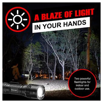 Ліхтарик ручний GearLight LEDTactical Flashlight 1040 Lumen 2 Pack (GL-LTFTAC1-2P) фото №2