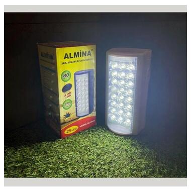 Ліхтар кемпінговий переносний аварійне освітлення з функцією Power bank Almina DL-2424 24 LED, акумуляторна лампа 6V 3Ah Білий фото №6