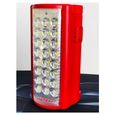 Ліхтар кемпінговий аварійне освітлення з функцією Power bank Almina DL-2424 24 LED, акумуляторна лампа 6V 3Ah Червоний фото №2
