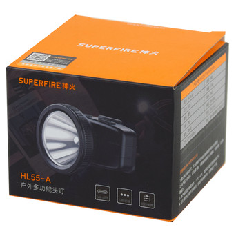 Перезаряджається налобний LED ліхтар SUPERFIRE HL55-A з потужністю 3 Вт фото №4
