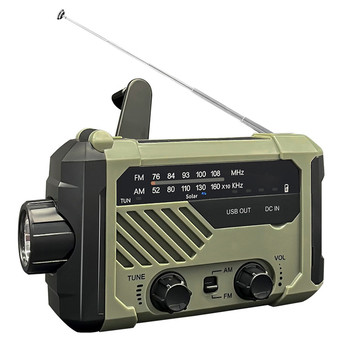 Кемпінговий ліхтарик Kayinow 290 2000 mAh з динамо FM-AM радіо power bank фото №1
