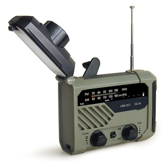 Кемпінговий ліхтарик Kayinow 290 2000 mAh з динамо FM-AM радіо power bank фото №2
