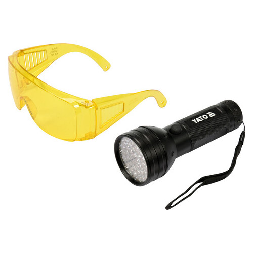 Ліхтар ультрафіолетовий Yato з окулярами для перевірки 51 LED 3 x AA (YT-08581) фото №2