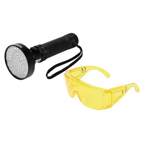 Ліхтар ультрафіолетовий Yato з окулярами для перевірки 100 LED 6 x AA (YT-08582) фото №1