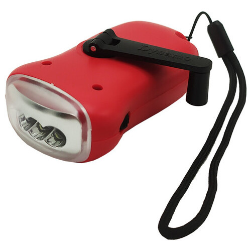 Ліхтар світлодіодний портативний на сонячній батареї з ручним натисканням Bambi ZB-1(Red) фото №2
