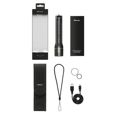 Фонарик ручной GP PR57-BB1, Cree XP-L 1000Lm, 18650 2600mAh, micro-USB, Focus, IPX4, 5 режимов, Blister Box фото №5