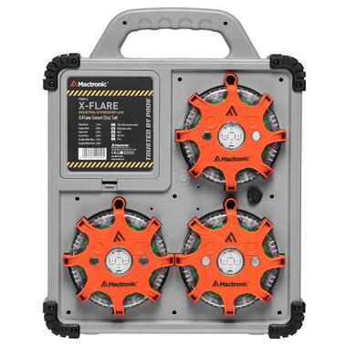 Комплект профессиональных фонарей Mactronic X-Flare 30 Lm Red/Blue/Amber Recharg 12/220V PSD0112 фото №4