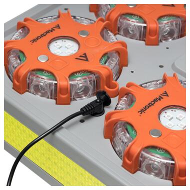Комплект профессиональных фонарей Mactronic X-Flare 30 Lm Red/Blue/Amber Recharg 12/220V PSD0112 фото №9