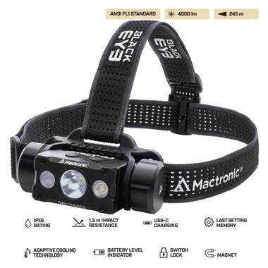Фонарь Mactronic Black Eye H40 (4000 Lm) Cool White/Red LED Rechargeable Type-C (THL0061) (DAS303952) фото №2