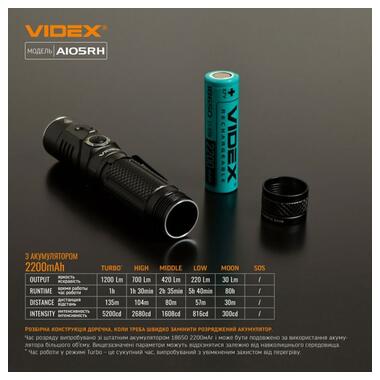 Ліхтарик портативний Videx світлодіодний (VLF-A105RH) фото №16