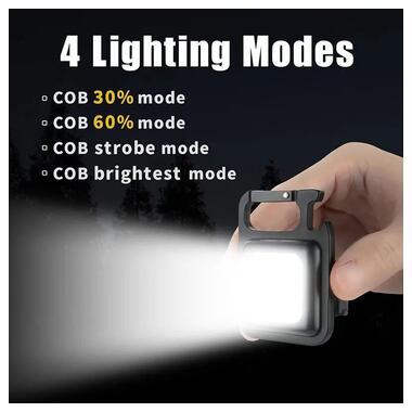 Ліхтарик-брелок Epik LED з карабіном SH-031 Black фото №33